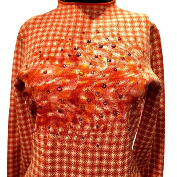 LANVIN Houndstooth Sheath Dress Size Medium NWT MSRP $2,030 - Picture 4 of 17